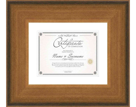 Gold Frame for Certificates & Diplomas