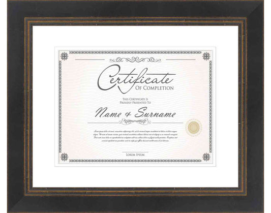 Black Frame for Certificates & Diplomas