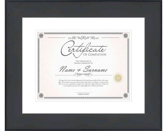 Black Frame for Certificates & Diplomas