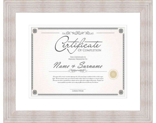 White Frame for Certificates & Diplomas