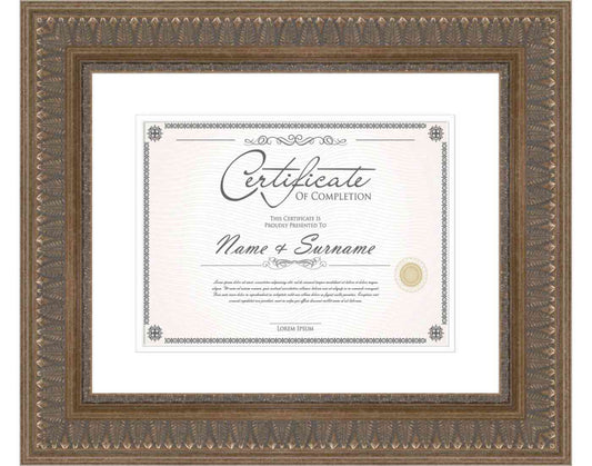 Pewter Frame for Certificates & Diplomas