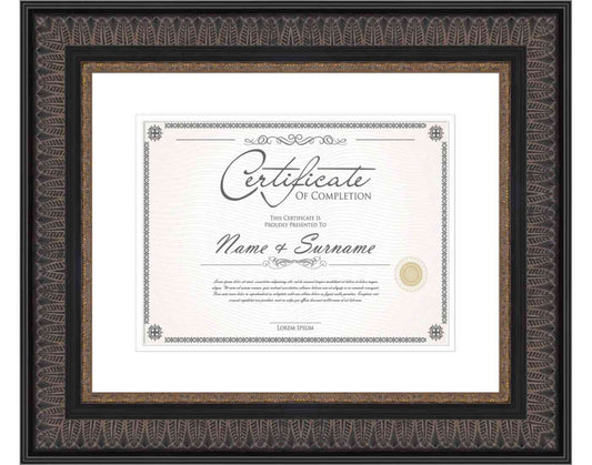 Black Frame for Certificates & Diplomas