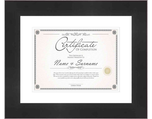 Black Frame for Certificates & Diplomas