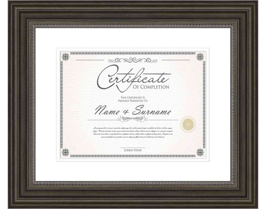 Pewter Frame for Certificates & Diplomas
