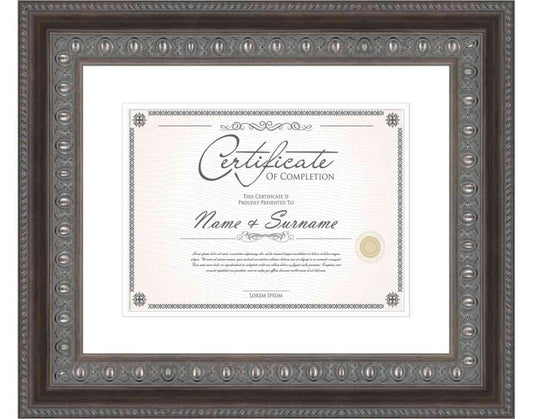 Silver Frame for Certificates & Diplomas