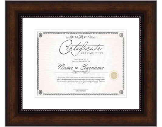 Walnut Frame for Certificates & Diplomas