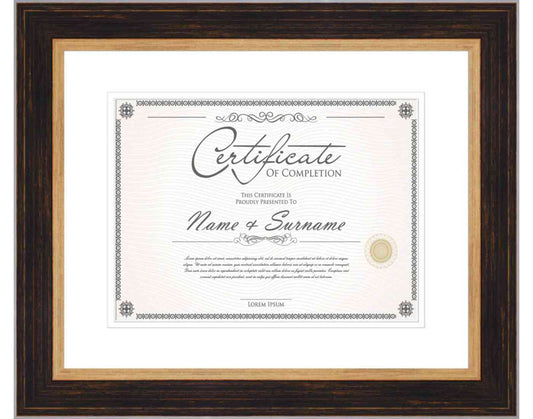 Black Frame for Certificates & Diplomas