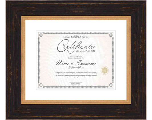 Black Frame for Certificates & Diplomas