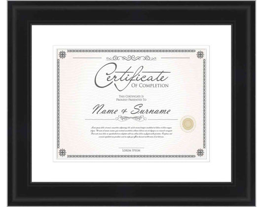 Black Frame for Certificates & Diplomas