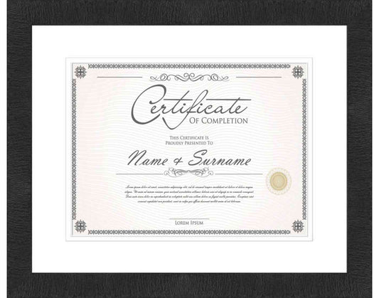 Black Frame for Certificates & Diplomas