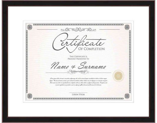 Black Frame for Certificates & Diplomas