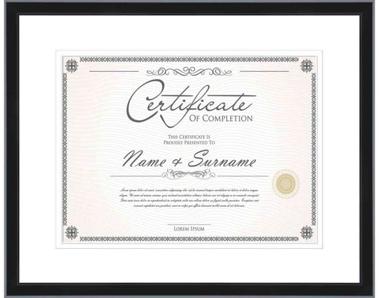 Black Frame for Certificates & Diplomas