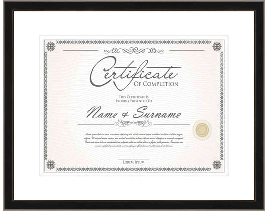 Black Frame for Certificates & Diplomas