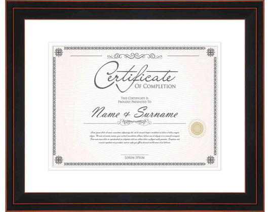 Black Frame for Certificates & Diplomas