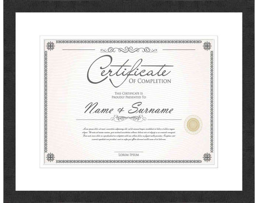 Black Frame for Certificates & Diplomas