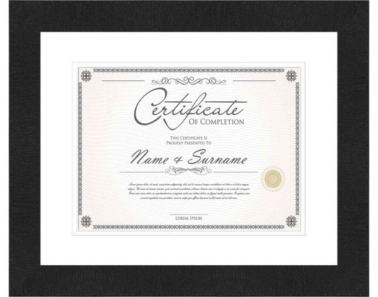 Black Frame for Certificates & Diplomas