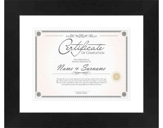 Black Frame for Certificates & Diplomas