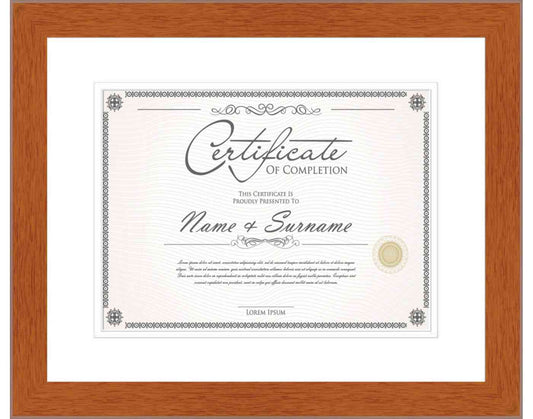 Honey Pecan Frame for Certificates & Diplomas