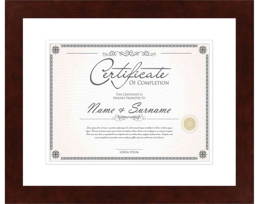 Walnut Frame for Certificates & Diplomas