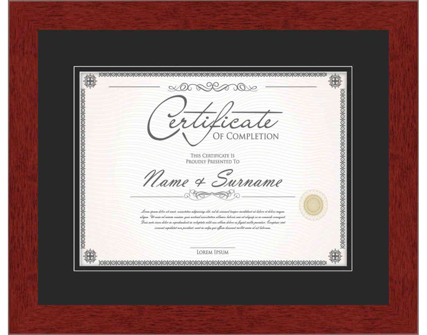 Cherry Frame for Certificates & Diplomas