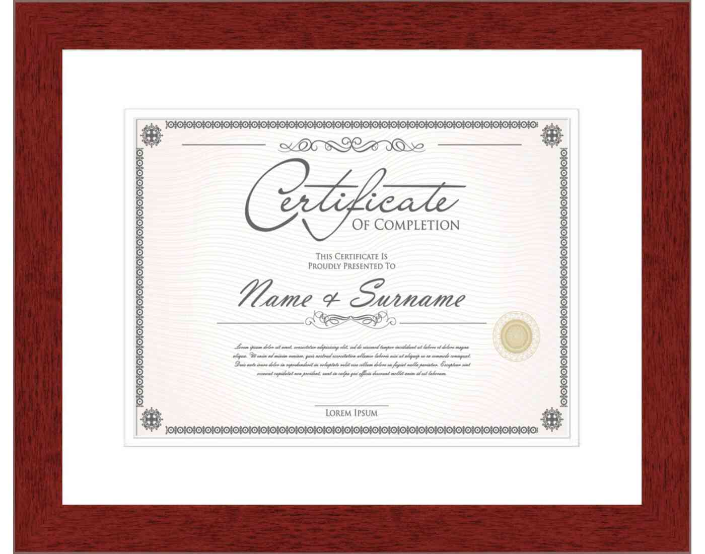 Cherry Frame for Certificates & Diplomas