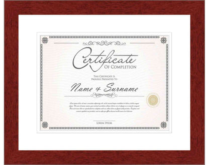 Cherry Frame for Certificates & Diplomas