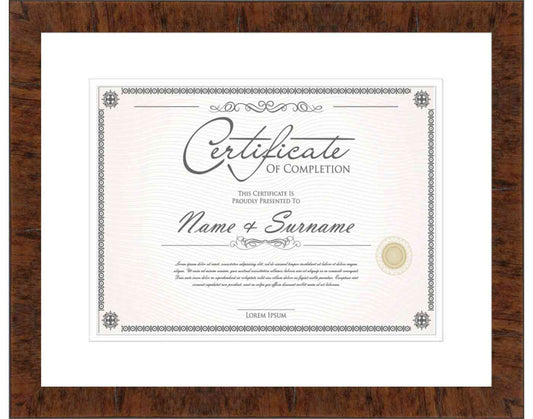 Walnut Frame for Certificates & Diplomas