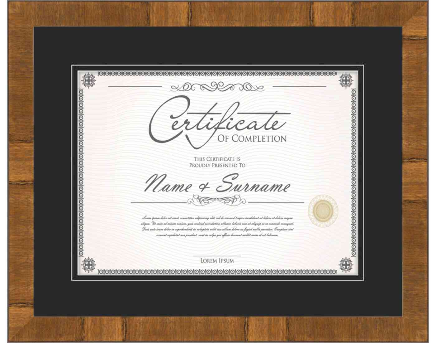 Honey Pecan Frame for Certificates & Diplomas