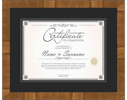 Honey Pecan Frame for Certificates & Diplomas