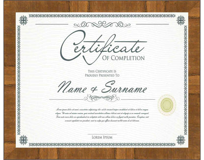Honey Pecan Frame for Certificates & Diplomas