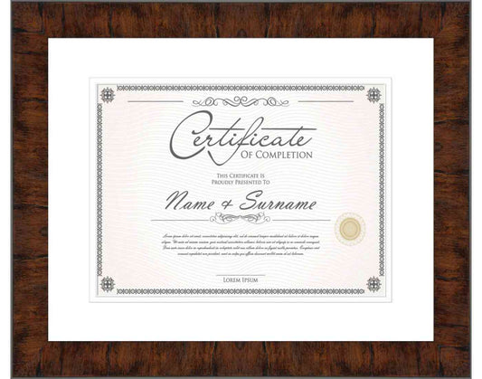 Walnut Frame for Certificates & Diplomas