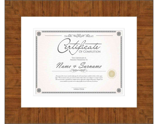 Honey Pecan Frame for Certificates & Diplomas