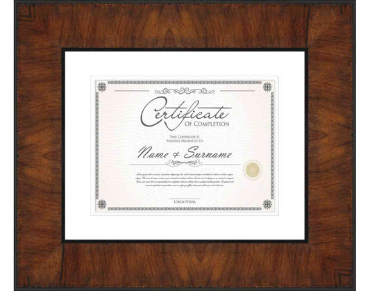 Walnut Frame for Certificates & Diplomas