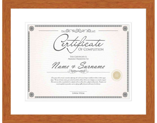 Honey Pecan Frame for Certificates & Diplomas