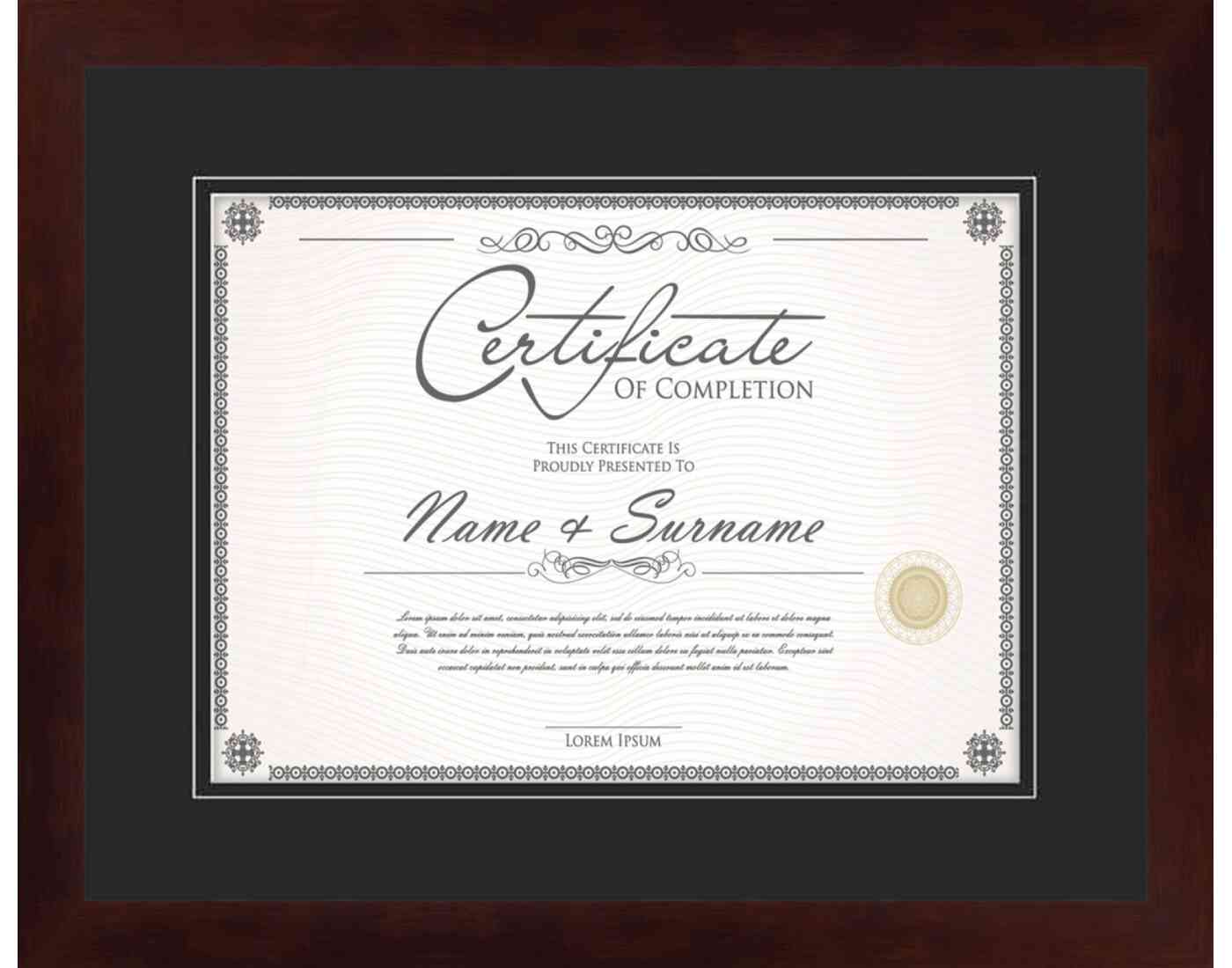 Walnut Frame for Certificates & Diplomas