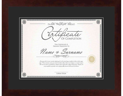 Walnut Frame for Certificates & Diplomas