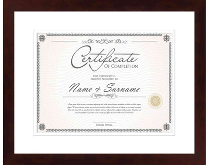 Walnut Frame for Certificates & Diplomas