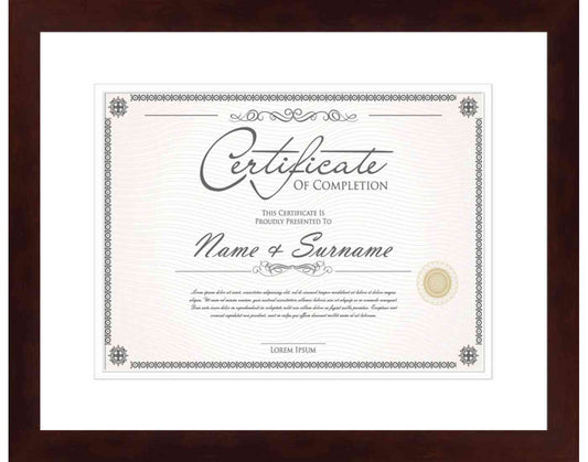 Walnut Frame for Certificates & Diplomas