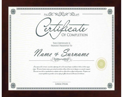 Walnut Frame for Certificates & Diplomas