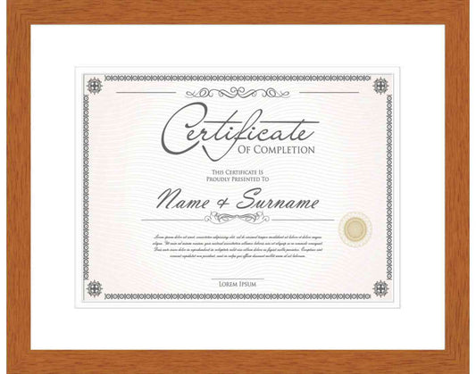 Honey Pecan Frame for Certificates & Diplomas