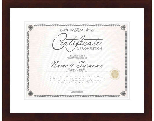 Walnut Frame for Certificates & Diplomas