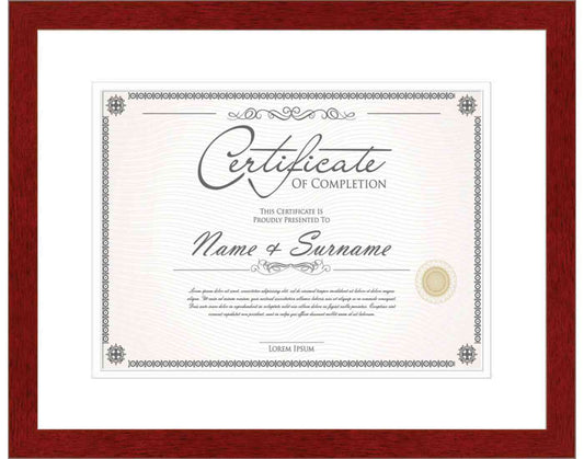 Cherry Frame for Certificates & Diplomas