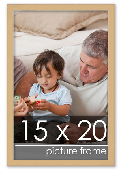 Traditional Natural Wood Picture Frame