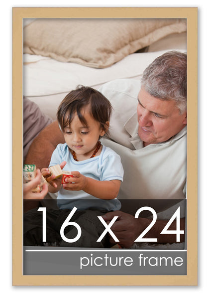 Traditional Natural Wood Picture Frame
