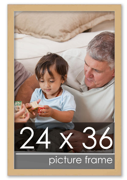 Traditional Natural Wood Picture Frame