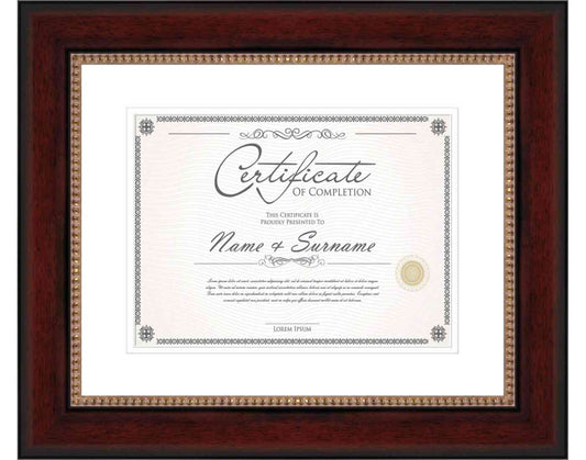 Mahogany Frame for Certificates & Diplomas