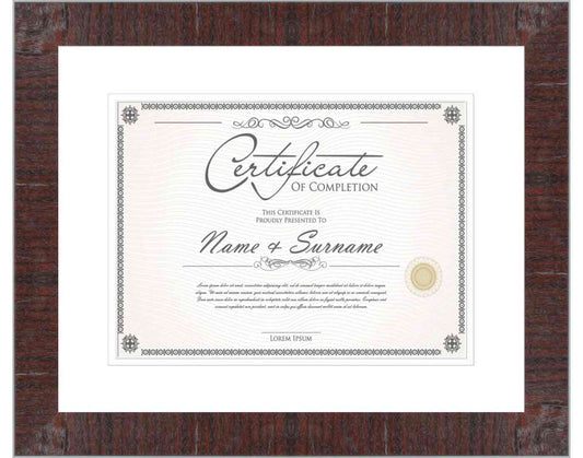 Mahogany Frame for Certificates & Diplomas
