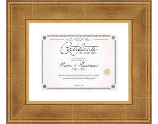 Gold Frame for Certificates & Diplomas