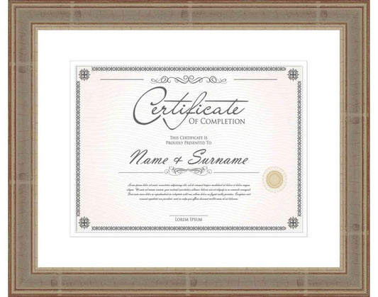 Silver Frame for Certificates & Diplomas