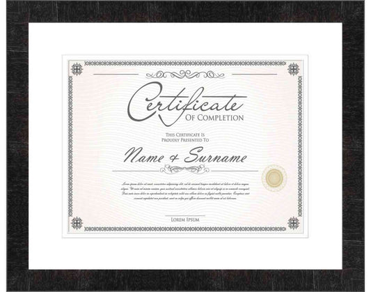 Black Frame for Certificates & Diplomas